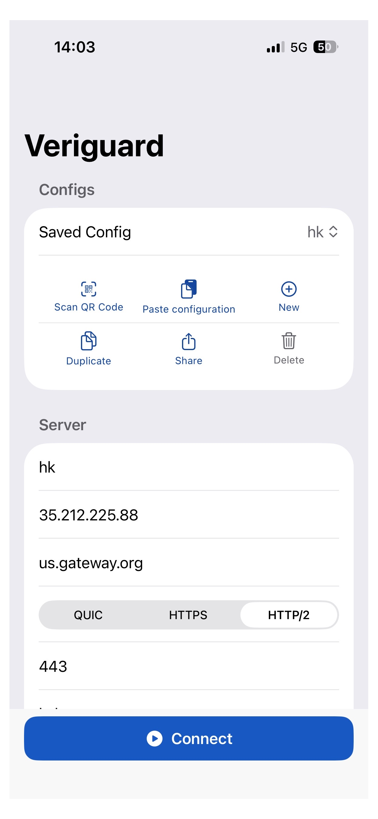 Veris app preview on iPhone